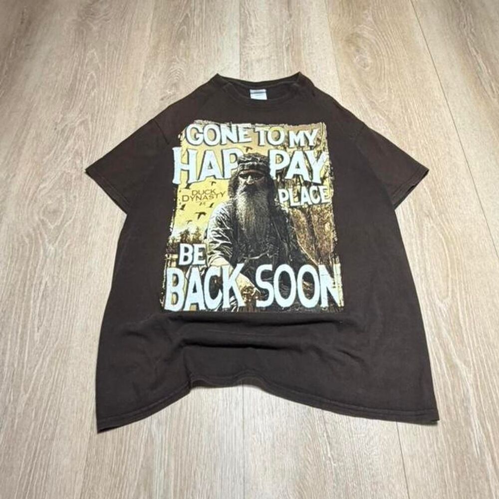 Unbranded Men's Brown and Black T-shirt